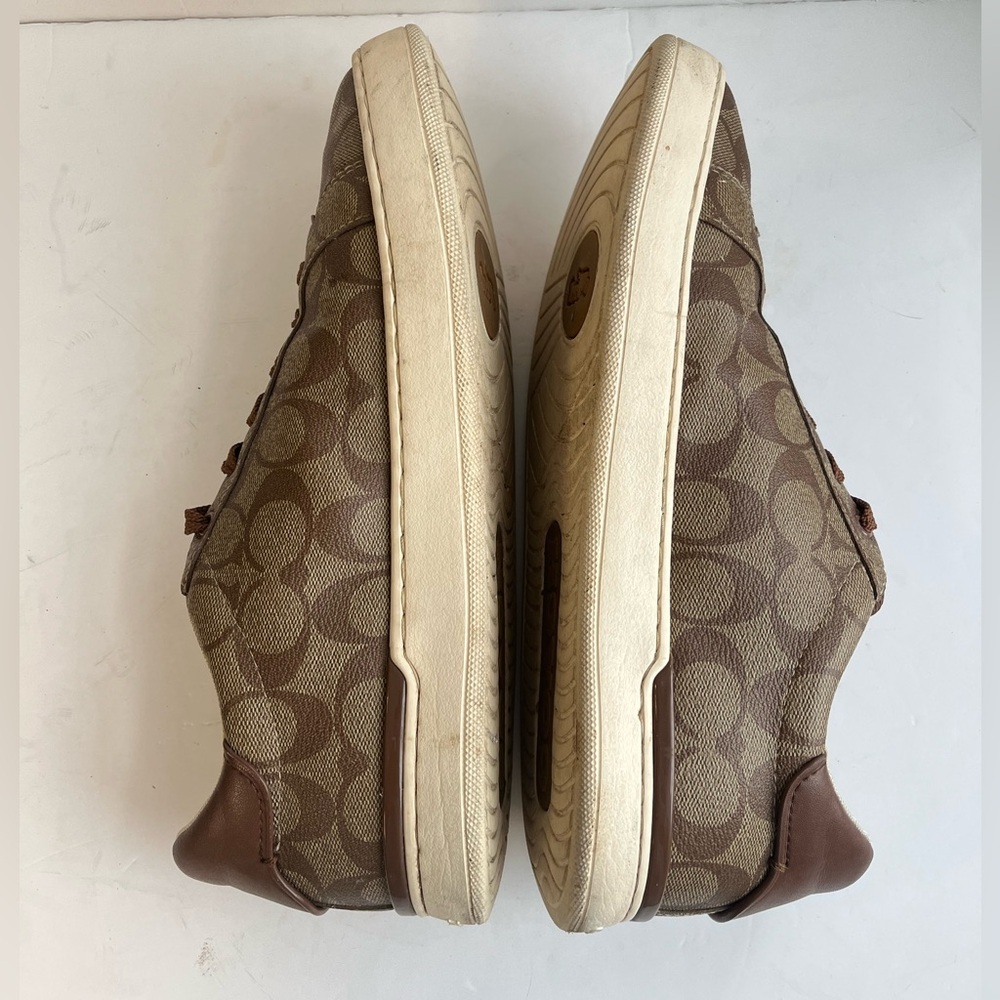 Coach Men's Signature Monogram Sneakers Size 10.5D - Picture 5 of 10
